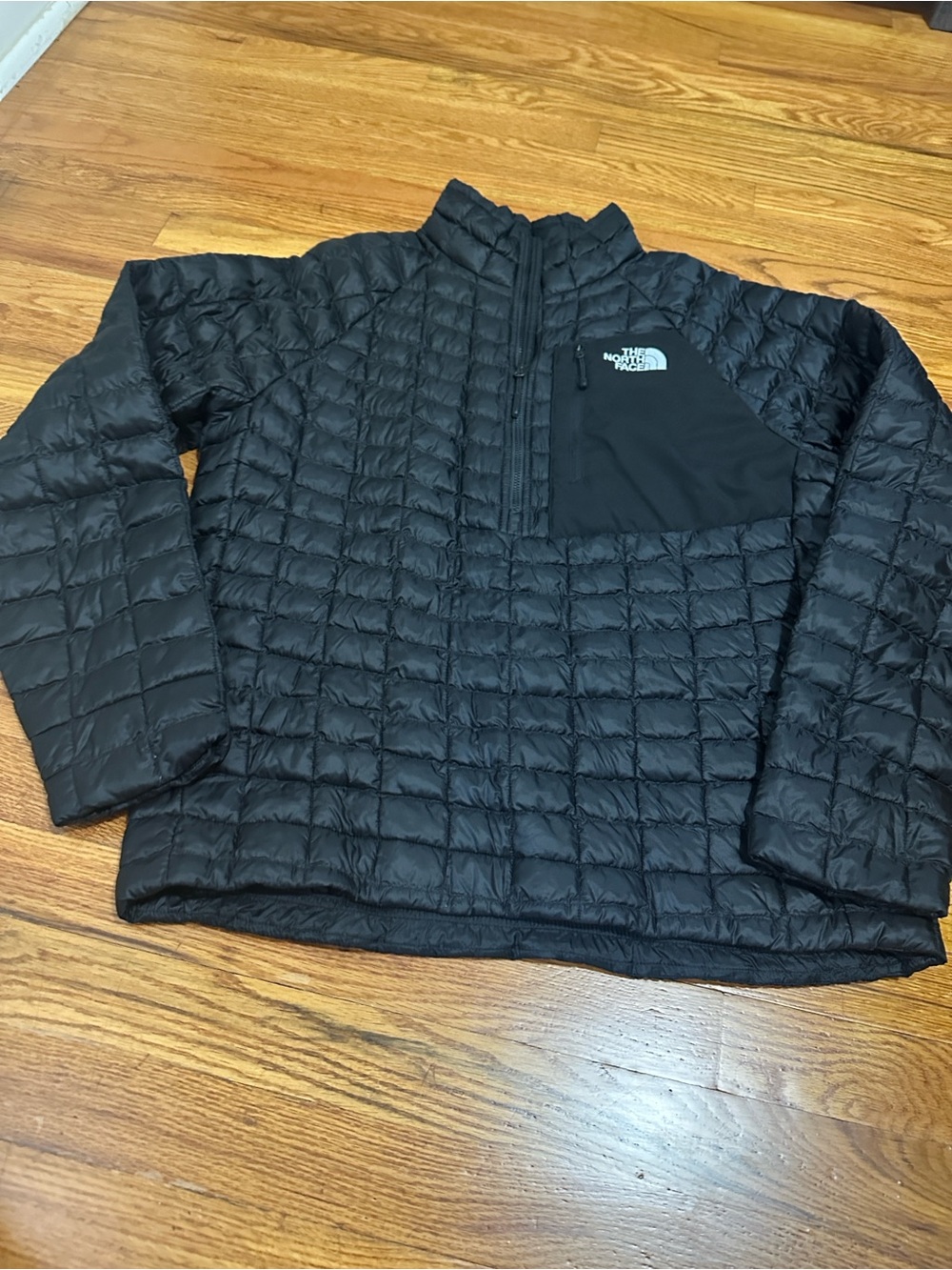 The North Face Black Quilted Half-Zip Puffer